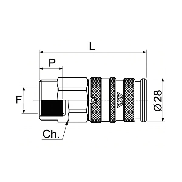 ANI ART. 90/R-2 Rubinetto Rapido Gigante Filettato Femmina - ANI - Immagine 2